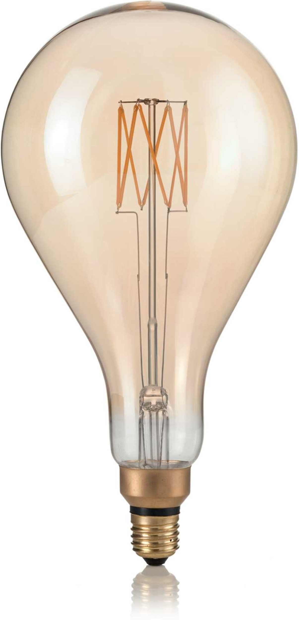 Lyspære Ideal Lux E27-serie Ravfarvet Glas ø15     H30 Cm     700 Lm 2200