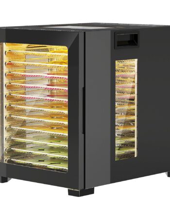 Mad-dehydrator  850    40-70â   Temperaturkontrol  48-timers Timer  12 Bakker  Rustfrit Stål  Sort