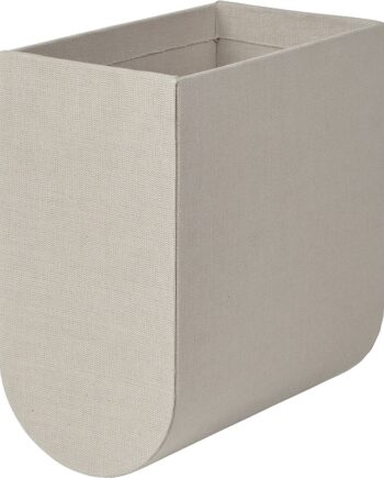 Magasinholder Tidsskriftsholder Kristina Dam Curved   Grå Stofbeklædt Pap H23ã B22ã D25 Cm