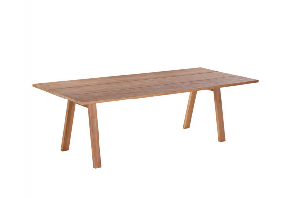 Mako Plankebord 100x240 Cm   Bordben   Teak Skrå