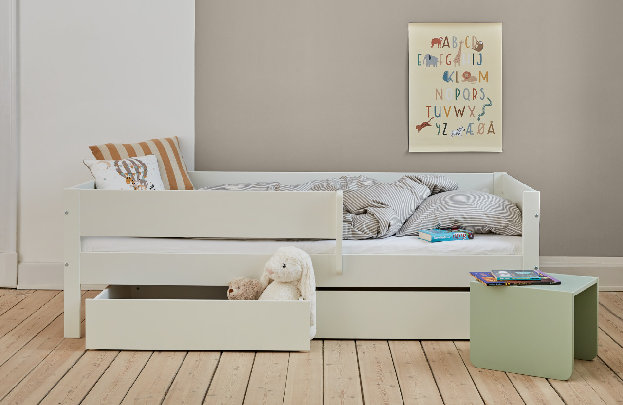 Manis-hâ Huxie Børneseng Med Sengehest 200cmâ -  90x200