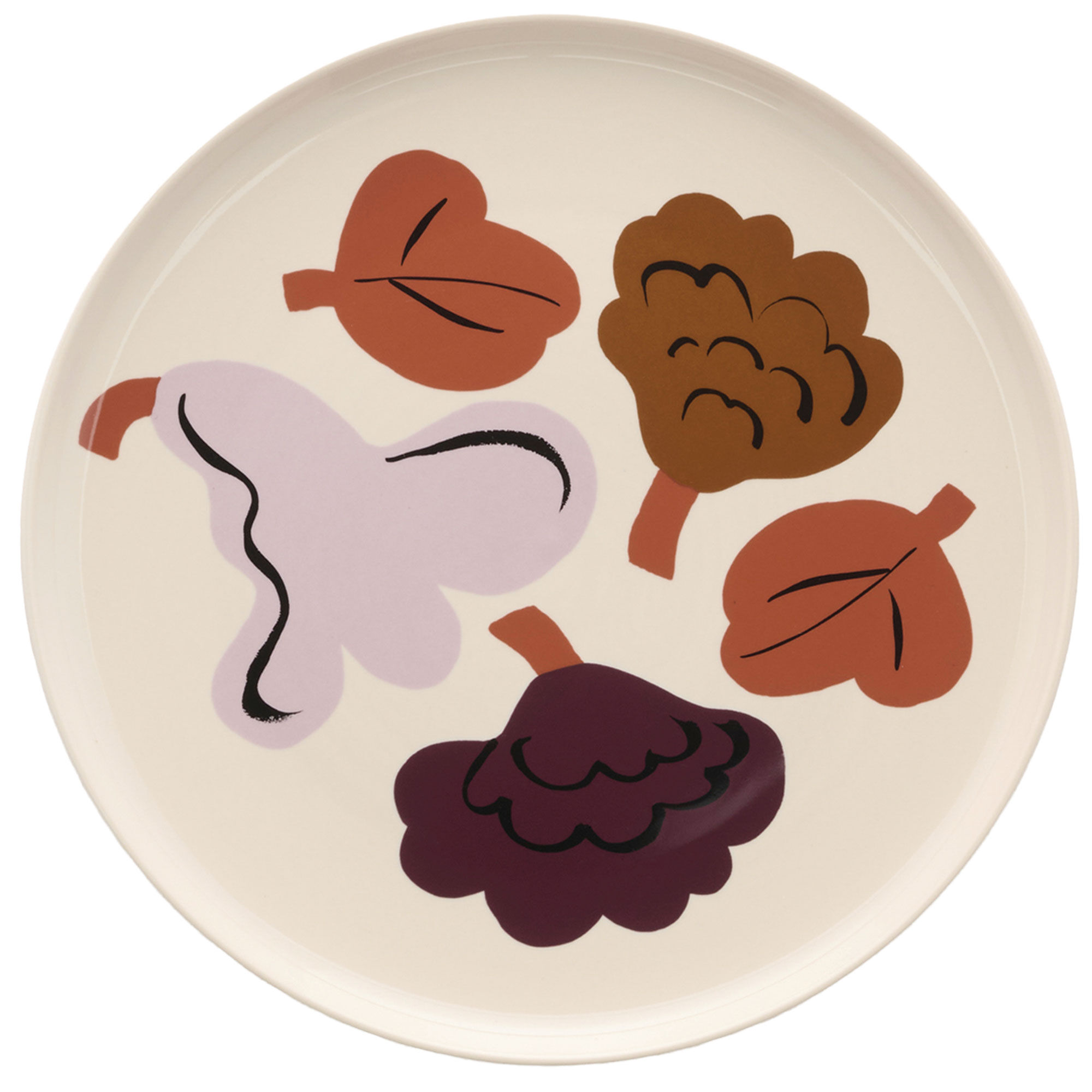Marimekko Oiva Kukasta Kukkaan Assiet 20 Cm  Terracotta