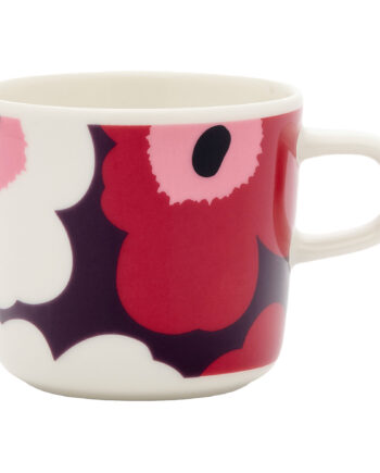 Marimekko Oiva Unikko Kaffekop   Dl  Cranberry Pink