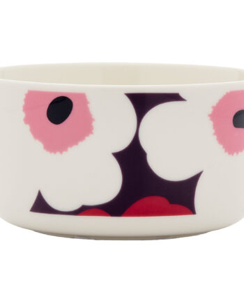 Marimekko Oiva Unikko Skål   Dl  Cranberry Pink