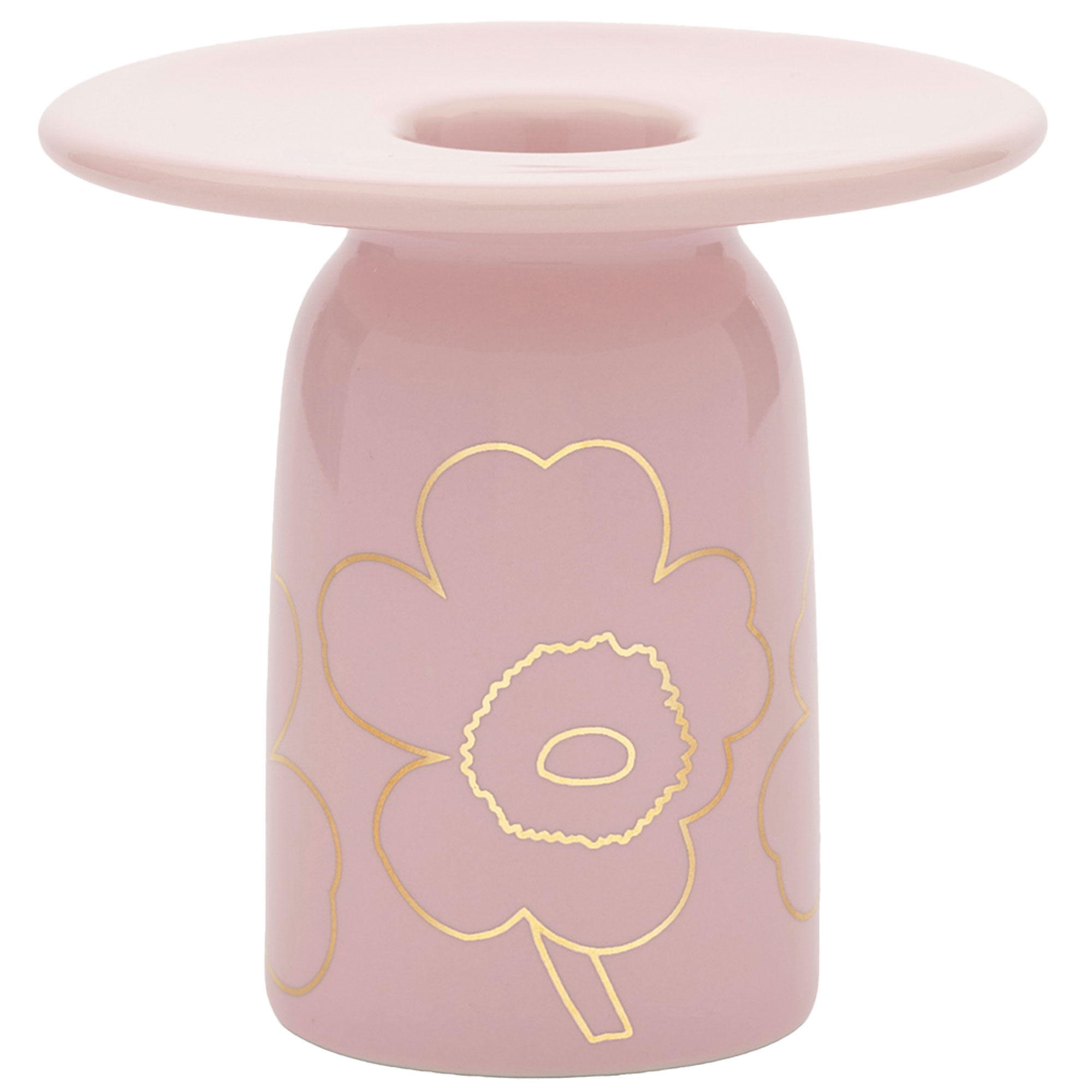 Marimekko Piirto Unikko Lysestage   Cm  Rosa Guld