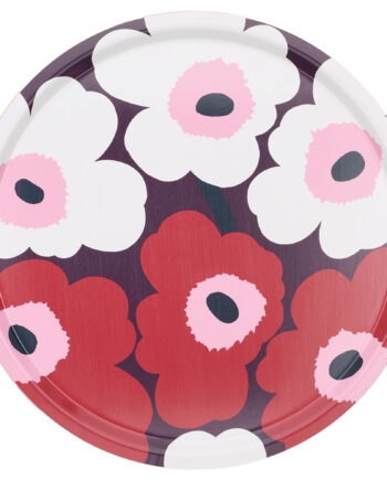 Marimekko Unikko Bakke 46 Cm  Rød Hvid Lilla