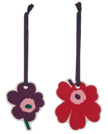 Marimekko Unikko Fladt Ornament   -pak  Cranberry Pink