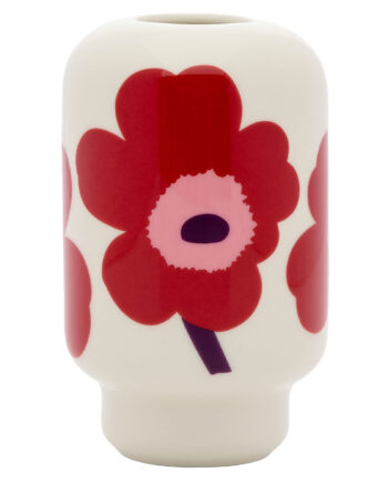 Marimekko Unikko Keramikvase 14 Cm  Cranberry Pink