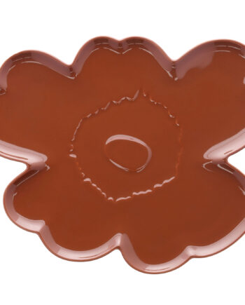 Marimekko Unikko-formet Serveringstallerken 32 Cm  Kastanjebrun