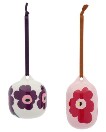 Marimekko Unikko-ornament   -pak  Pink Cranberry