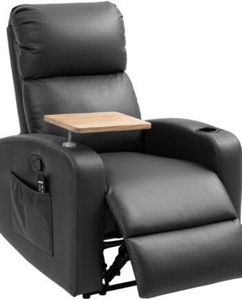 Massagestol Med Klapbord Og Fodstøtte  77 Cm   93 Cm   105 Cm  Sort