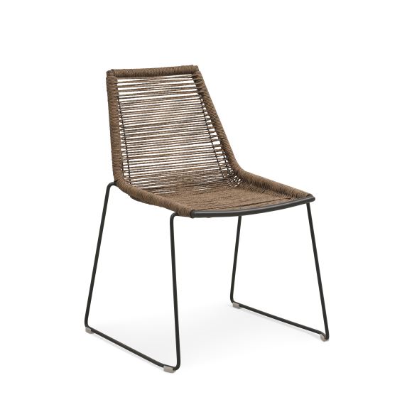 Maui Havestol Rattan Og Antracitgrå Metal