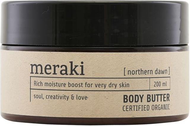 Meraki Body Butter Northern Dawn   Cosmos-økologisk Kropscreme Med Aloe Vera  Sheasmør   Frisk Duft