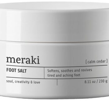 Meraki Calm Cedar Fodbadesalt   Naturligt Havsalt Til Fodbad Med Eukalyptus  Mynte   Lime  ø9     H6 Cm  Ecocert