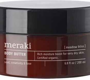 Meraki Meadow Bliss økologisk Body Butter 200 Ml   Intensiv Fugtgivende Dagcreme Til Tør Hud
