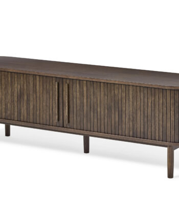 Meta Tv-bord       Skydelåger Og   Hylder  Oval Mørk Espresso Brun Eg  180x40