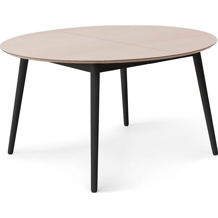 Meza By Hammel Spisebord Round  :135 Cm  Eg Finér Ben   Sort Bejdset Ask  : Erling Christensen Møbler
