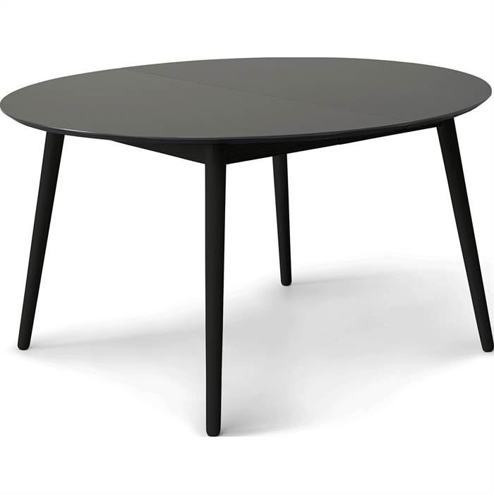 Meza By Hammel Spisebord Round  :135 Cm  Sort Antifinger Laminat Ben   Sort Bejdset Ask  : Erling Christensen Møbler