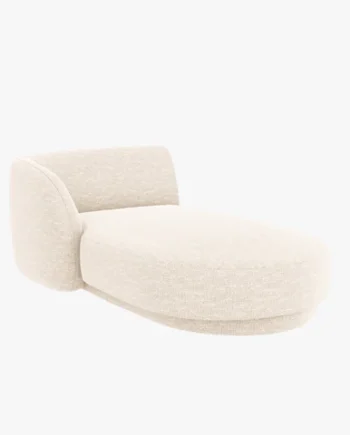 Micadoni Miley Chaiselong  Venstre Beige Chenille Og Sort Plast  150x95x70
