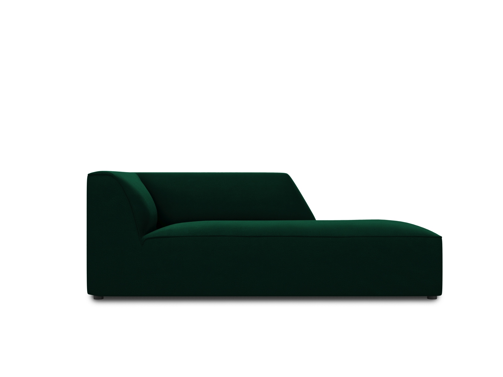 Micadoni Ruby Chaiselong Højre Grøn Fløjl Og Sort Plast 180x93x69