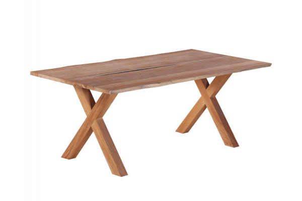 Mika Plankebord 90x200 Cm   Bordben   Teak Kryds