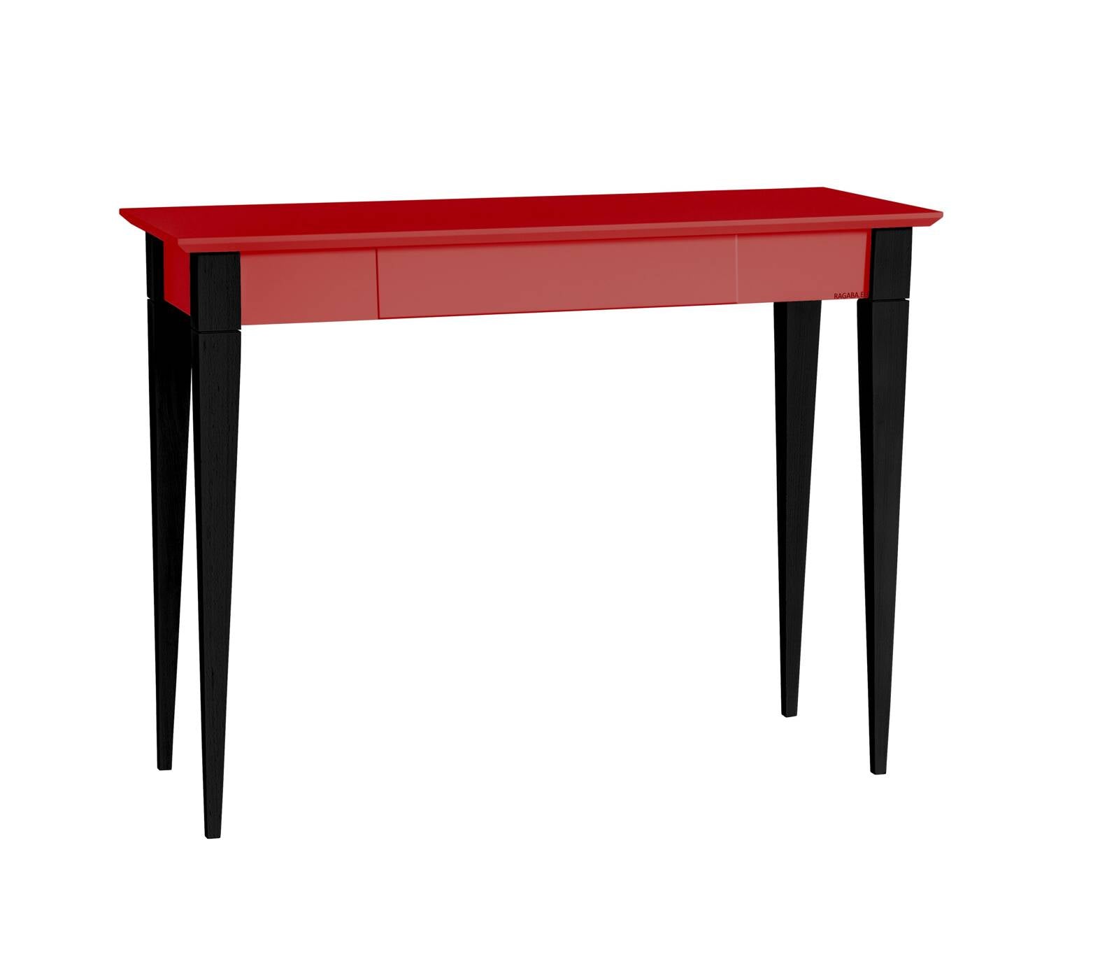 Mimo Skrivebord 105x40cm Sort Ben   Rød