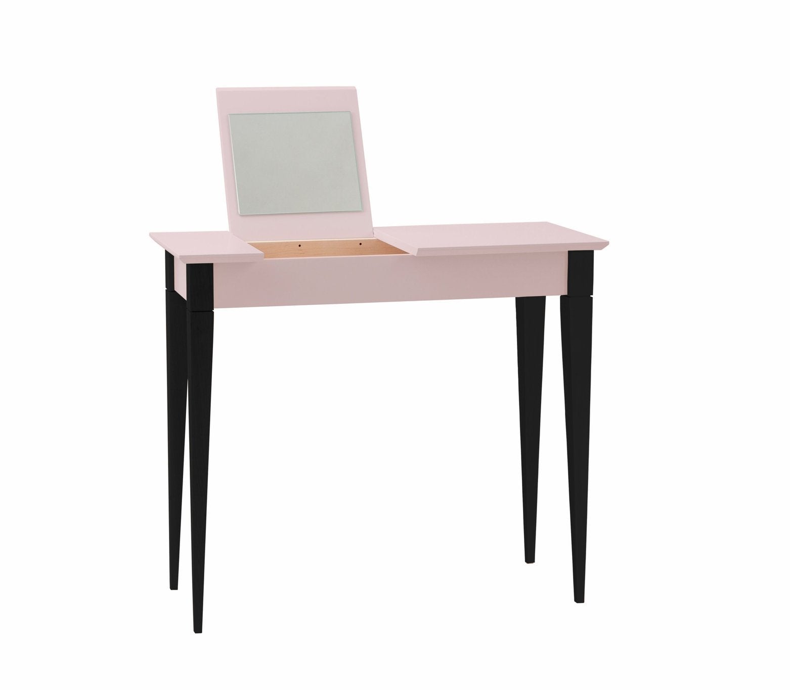 Mimo Sminkebord Med Spejl 105x35 Cm Sorte Ben   Pink