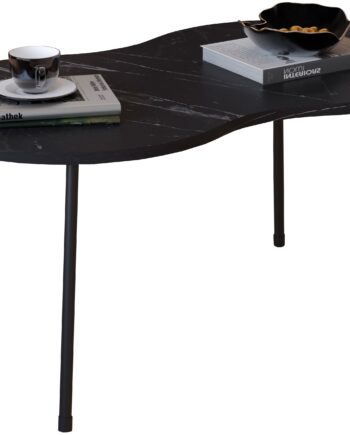 Minimalistisk Sofabord Med Bordplade   Marmor-look  42   90   41 Cm