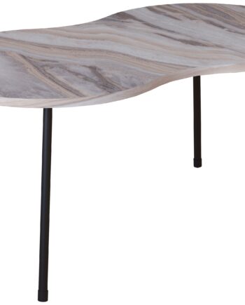Minimalistisk Sofabord Med Bordplade   Marmor-look  42   90   41 Cm