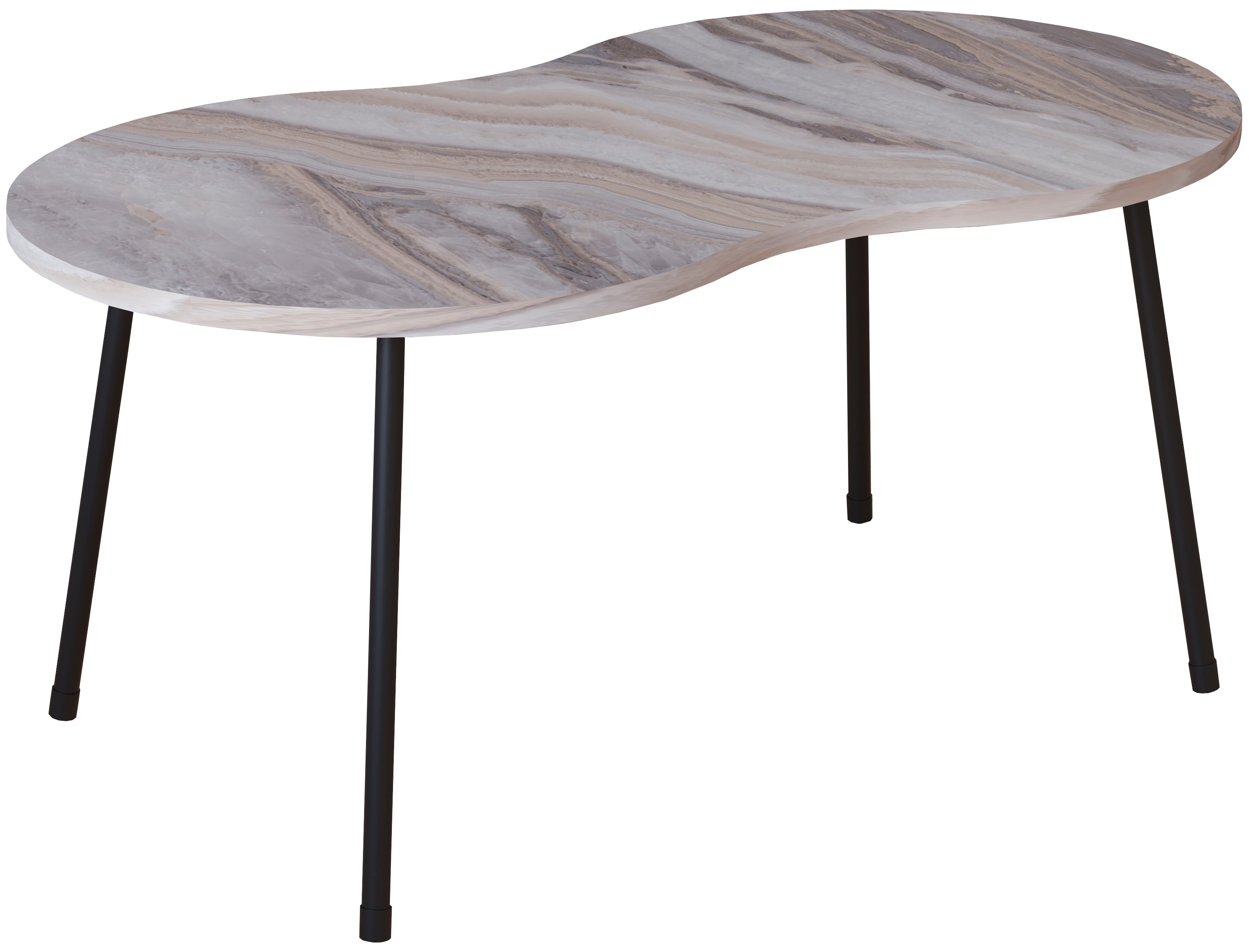 Minimalistisk Sofabord Med Bordplade   Marmor-look  42   90   41 Cm