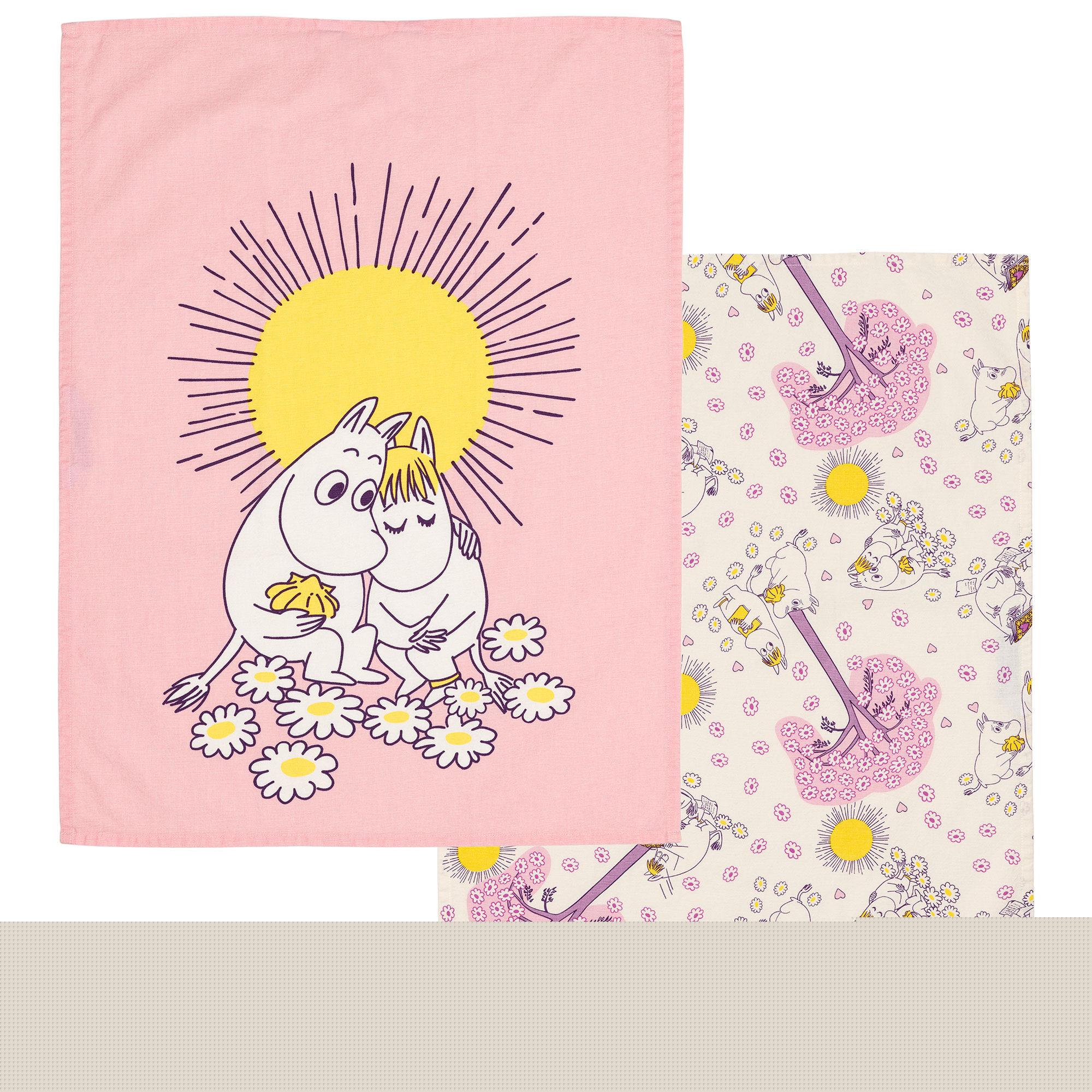 Moomin Arabia Forelskede Viskestykke 50ã 70 Cm  Lyserød