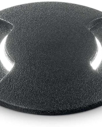 Nedgravningsspot Ideal Lux Landing ø9ã H14 Cm Sort Ip67 Med Gu10-pære   5w 400 Lm 4000k