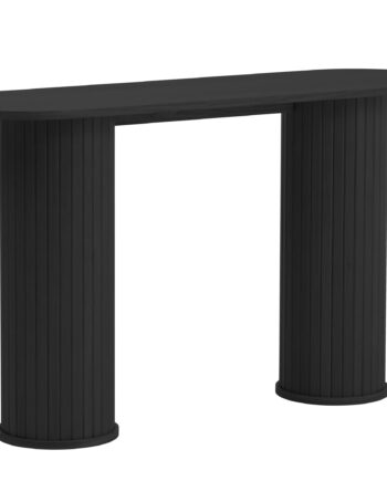 Nola Konsolbord  Oval Sort Egefinér  130x40