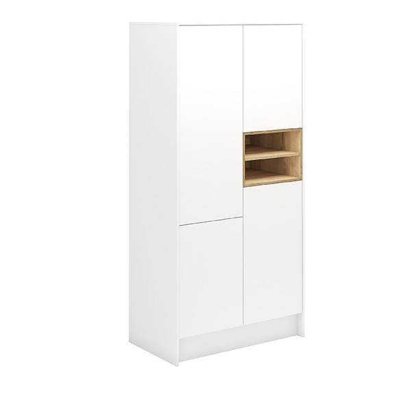 Nordic Furniture Garderobeskab     Sektioner Hvid Eg Melamin  :104 Cm : Erling Christensen Møbler  : Erling Christensen Møbler