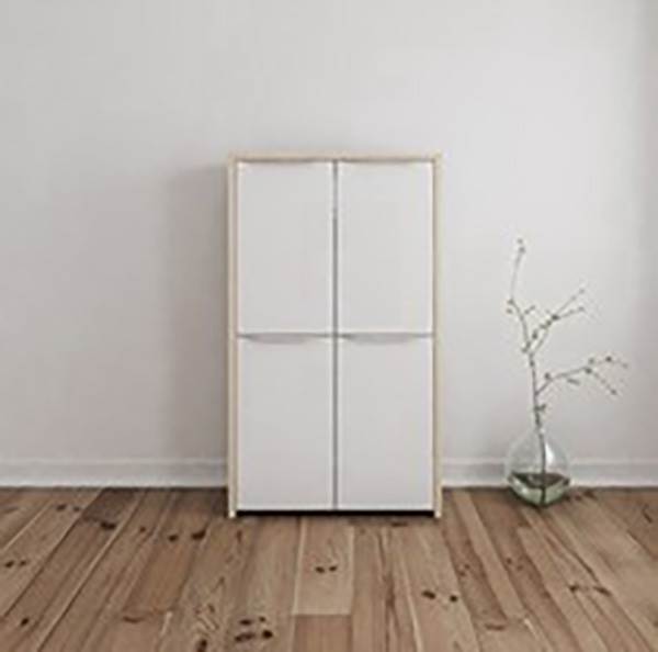 Nordic Furniture Skænk   Hvidvasket Eg Med   Hvide Låger : Erling Christensen Møbler  : Erling Christensen Møbler