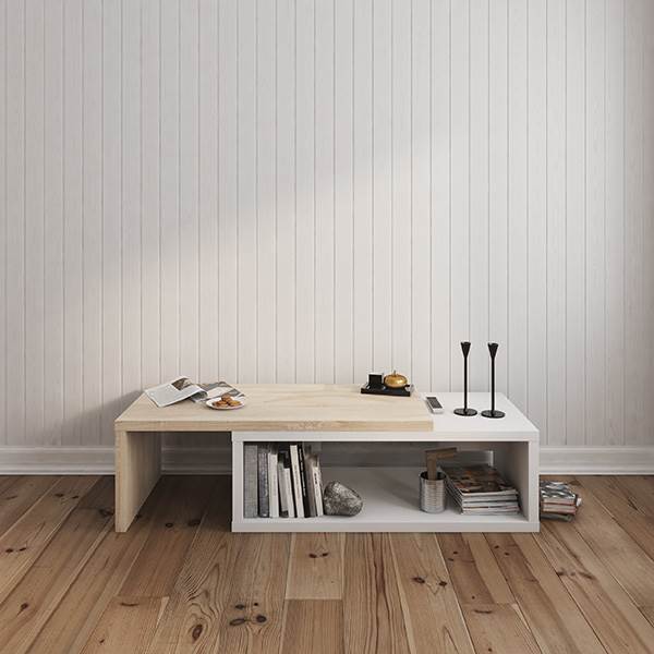 Nordic Furniture Sofabord Hvid Hvidvasket Eg  :120 Cm : Erling Christensen Møbler  : Erling Christensen Møbler
