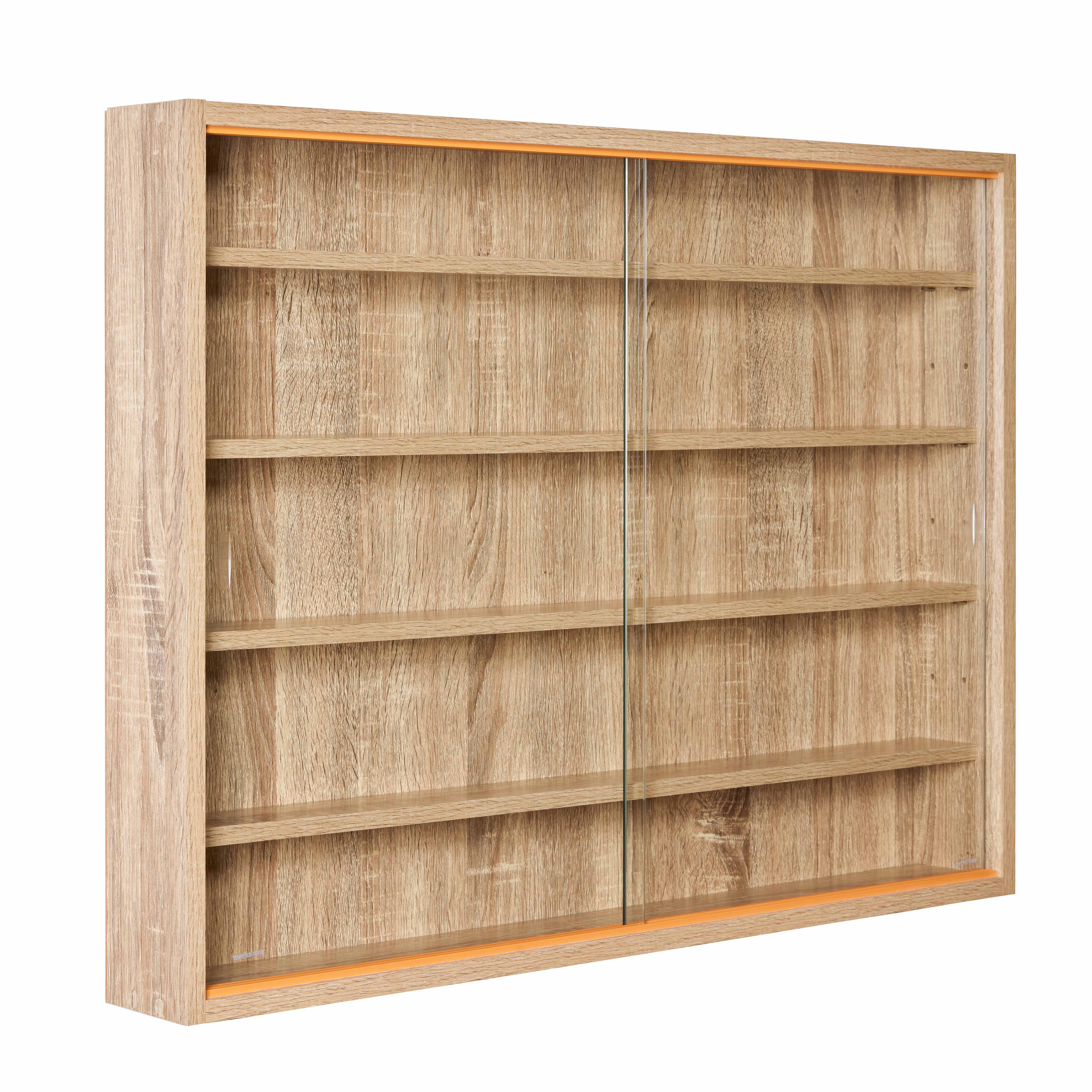 Nordic Living Collection Collectizioni Vægskab       Glasskydelåger Og   Hylder Natur Sonoma-eg-finish Mdf