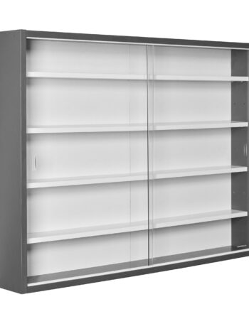 Nordic Living Collection Collecty Vægskab       Glasskydelåger Og   Hylder Hvid Og Grå Mdf