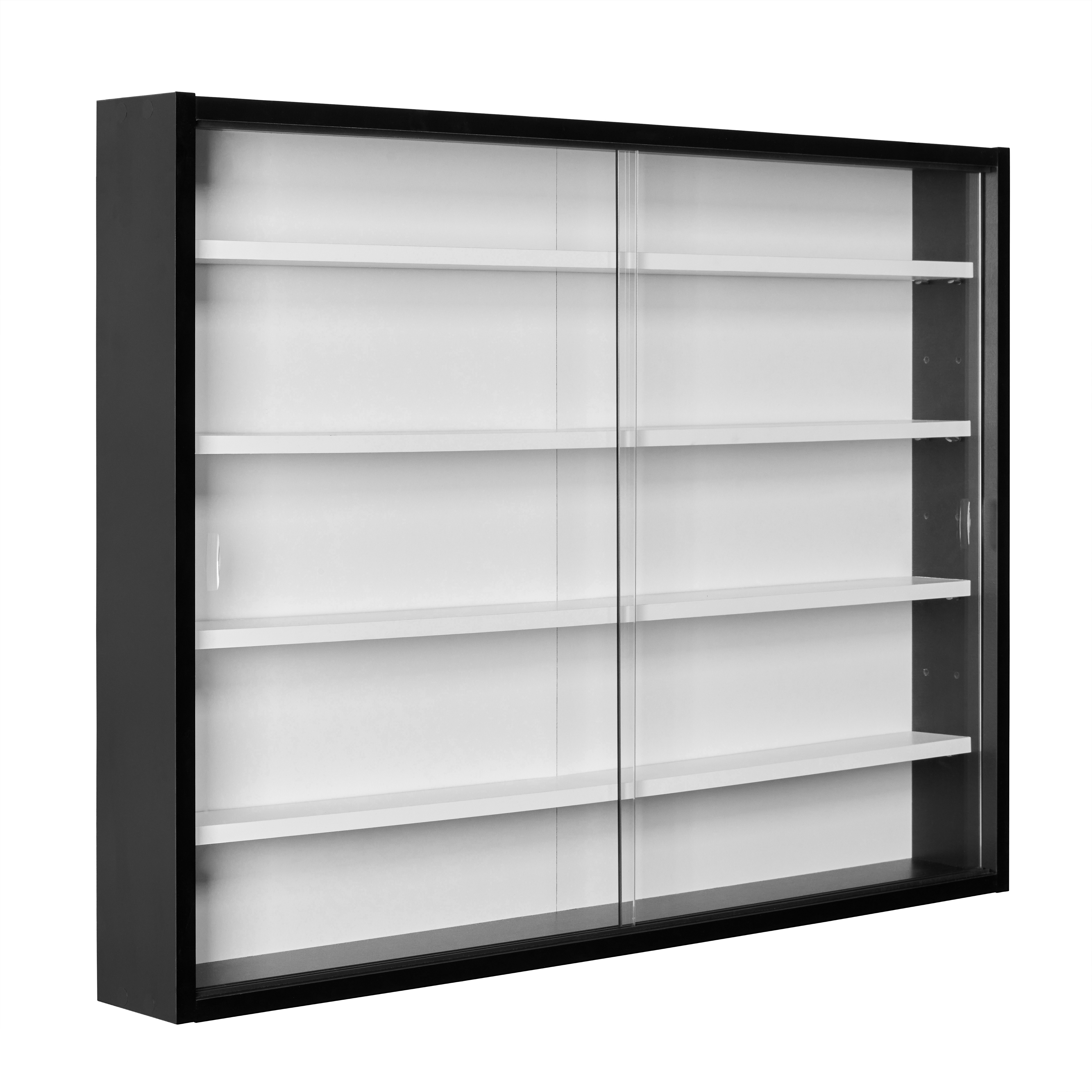Nordic Living Collection Collecty Vægskab       Glasskydelåger Og   Hylder Hvid Og Sort Mdf