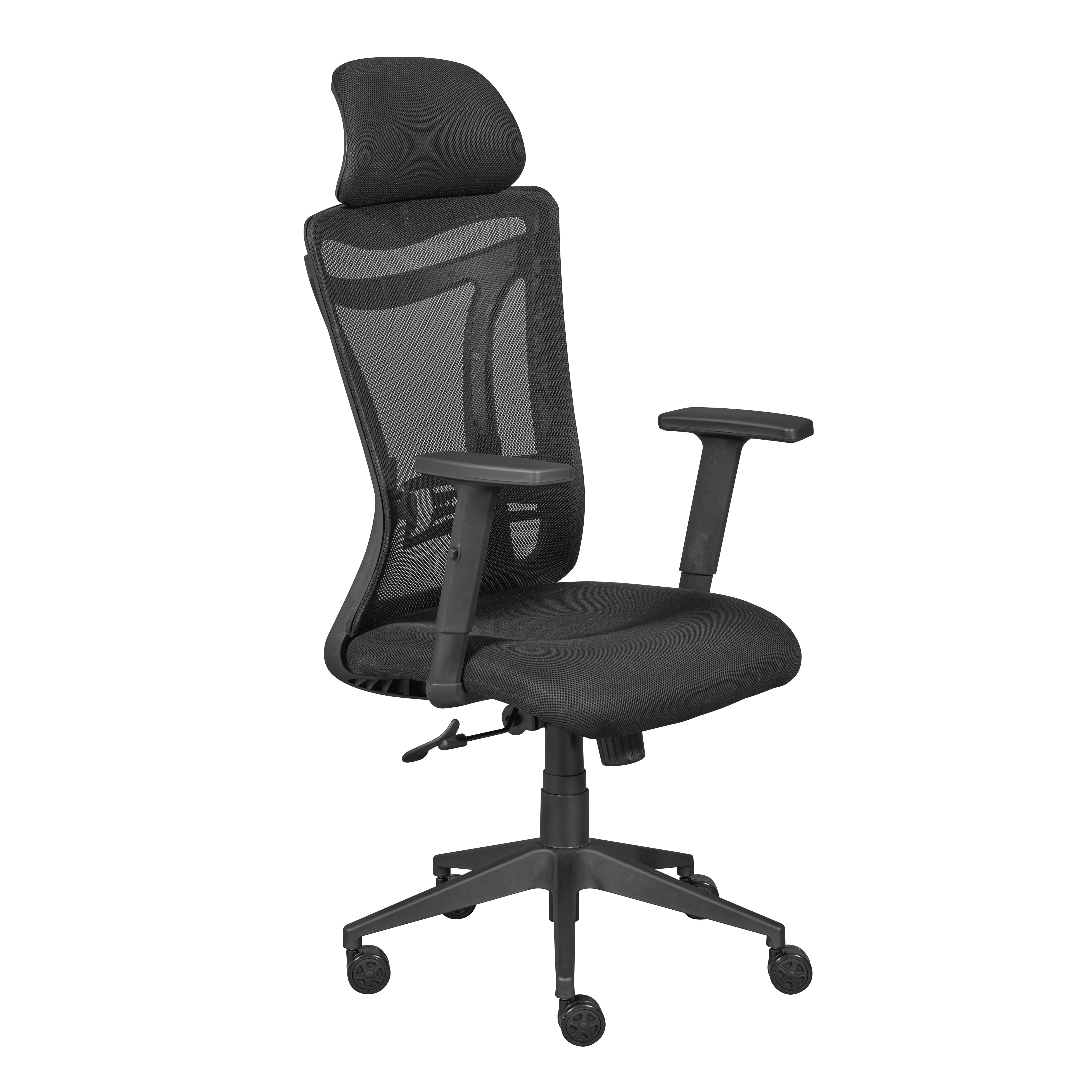Nordic Living Collection Drehstã   Hle Ergonomisk Kontorstol     Armlæn  Højdejusterbar       Hjul Sort Polyester