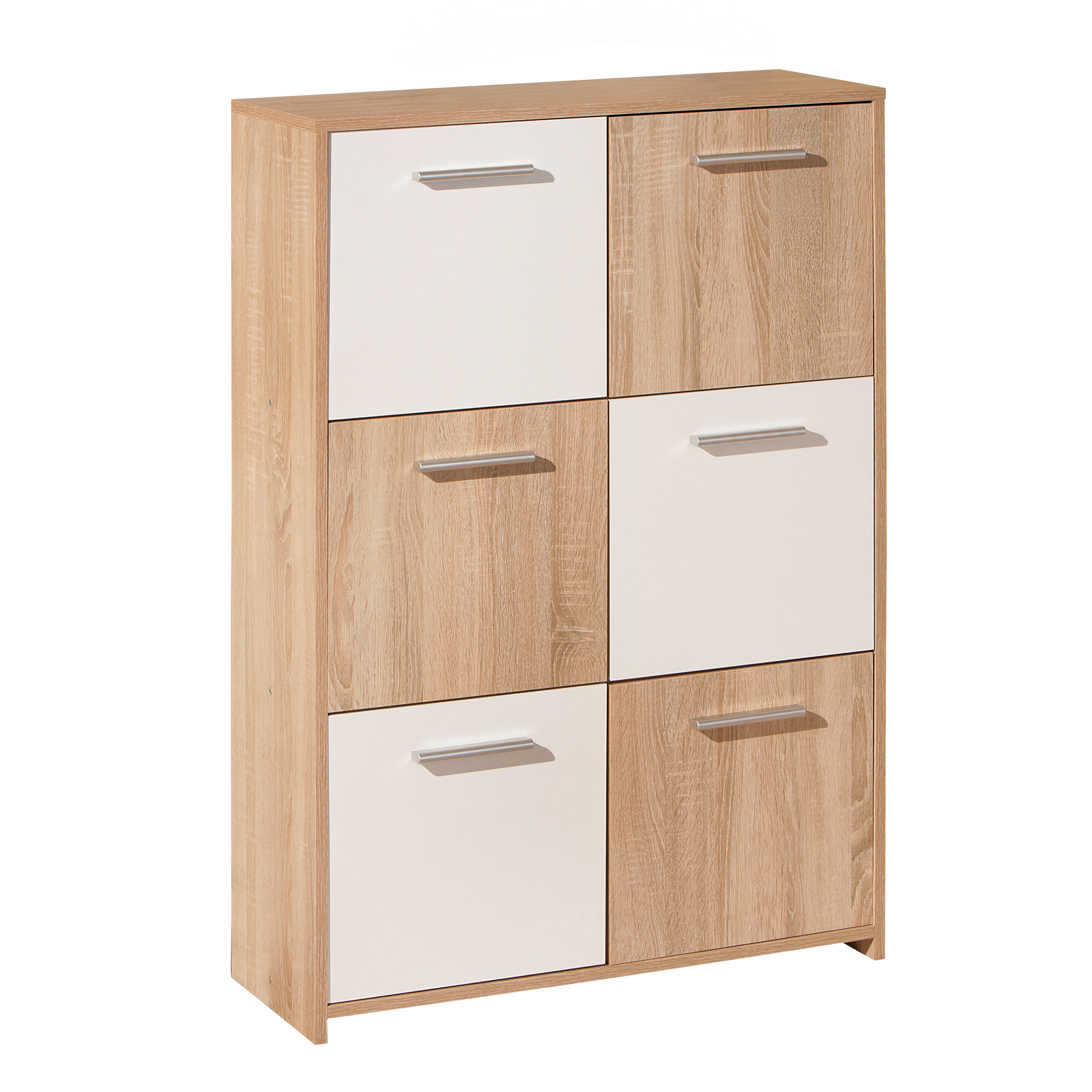 Nordic Living Collection Egadi Kommode       Låger Sonoma-eg Finish Og Hvid Melamin
