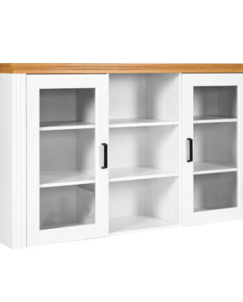 Nordic Living Collection Maluno Vitrineskabtop       Låger    Hylder Glas Og Natur Og Hvid Fyrretræ