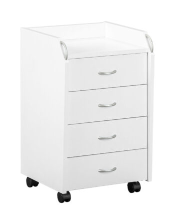 Nordic Living Collection Pronti Arkivskab       Rum    Skuffer Og   Drejehjul Hvid Mdf  40x36