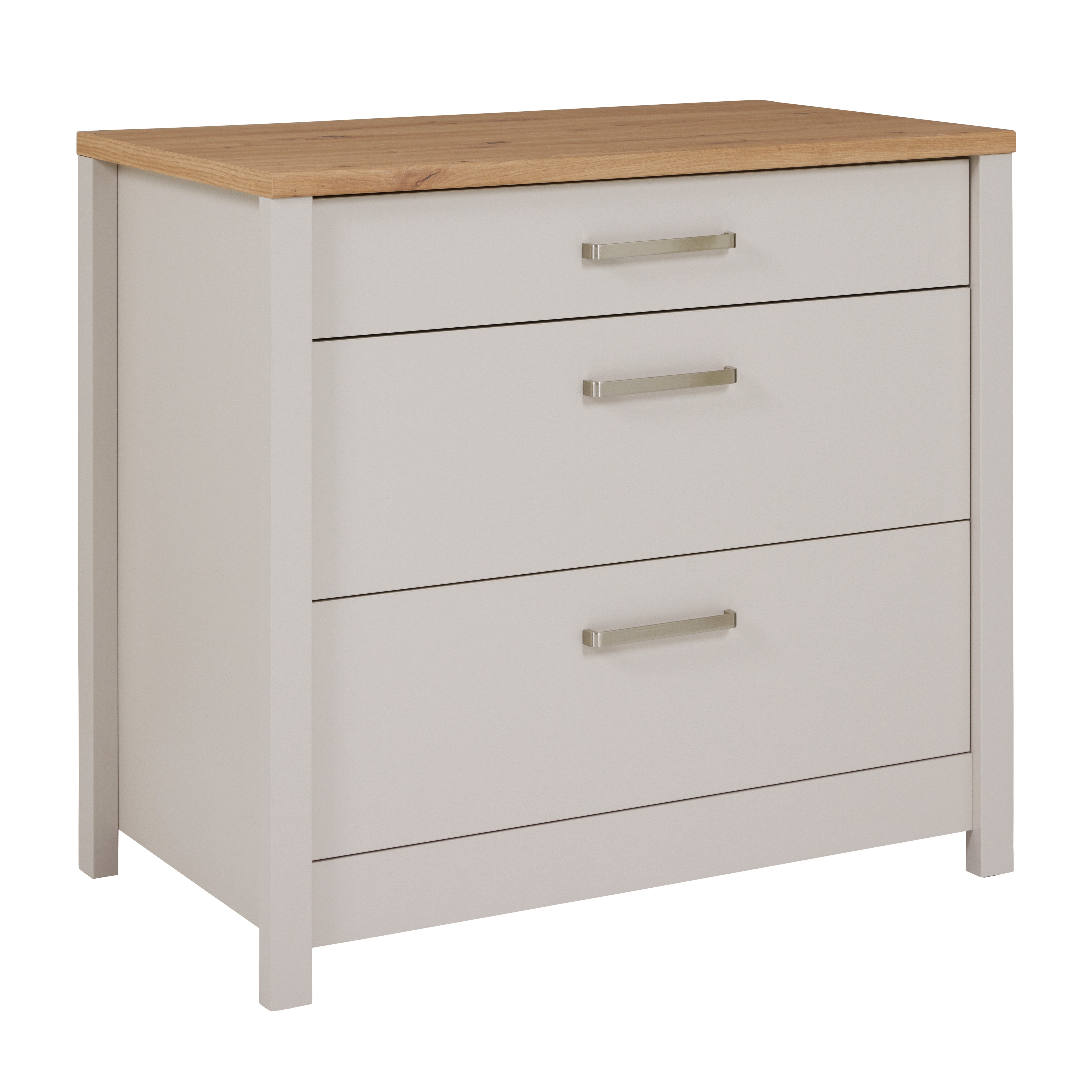Nordic Living Collection Sardegna Køkkenskab Til Kogeplade       Skuffer Natur Artisan Egefinish Og Kashmir Melamin