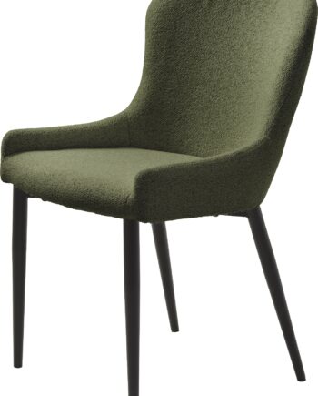 Nordique Design Ontario Spisebordsstol   Forest Green Bouclé Med Metalben H82xb52xd60 Cm