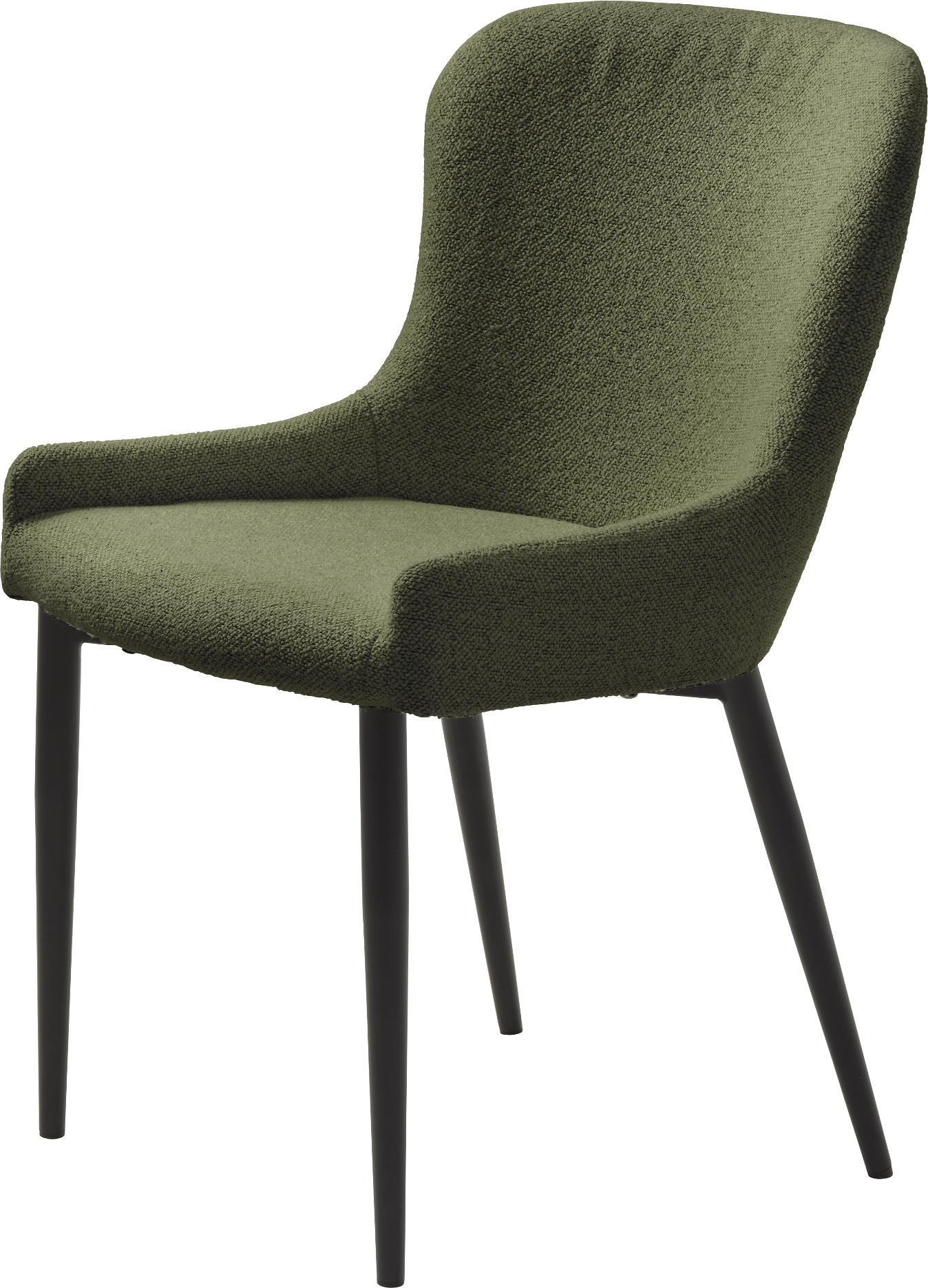 Nordique Design Ontario Spisebordsstol   Forest Green Bouclé Med Metalben H82xb52xd60 Cm
