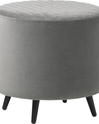 Nordique Design Ottowa Fodskammel   Grå Fløjl H45xb45xd45 Cm