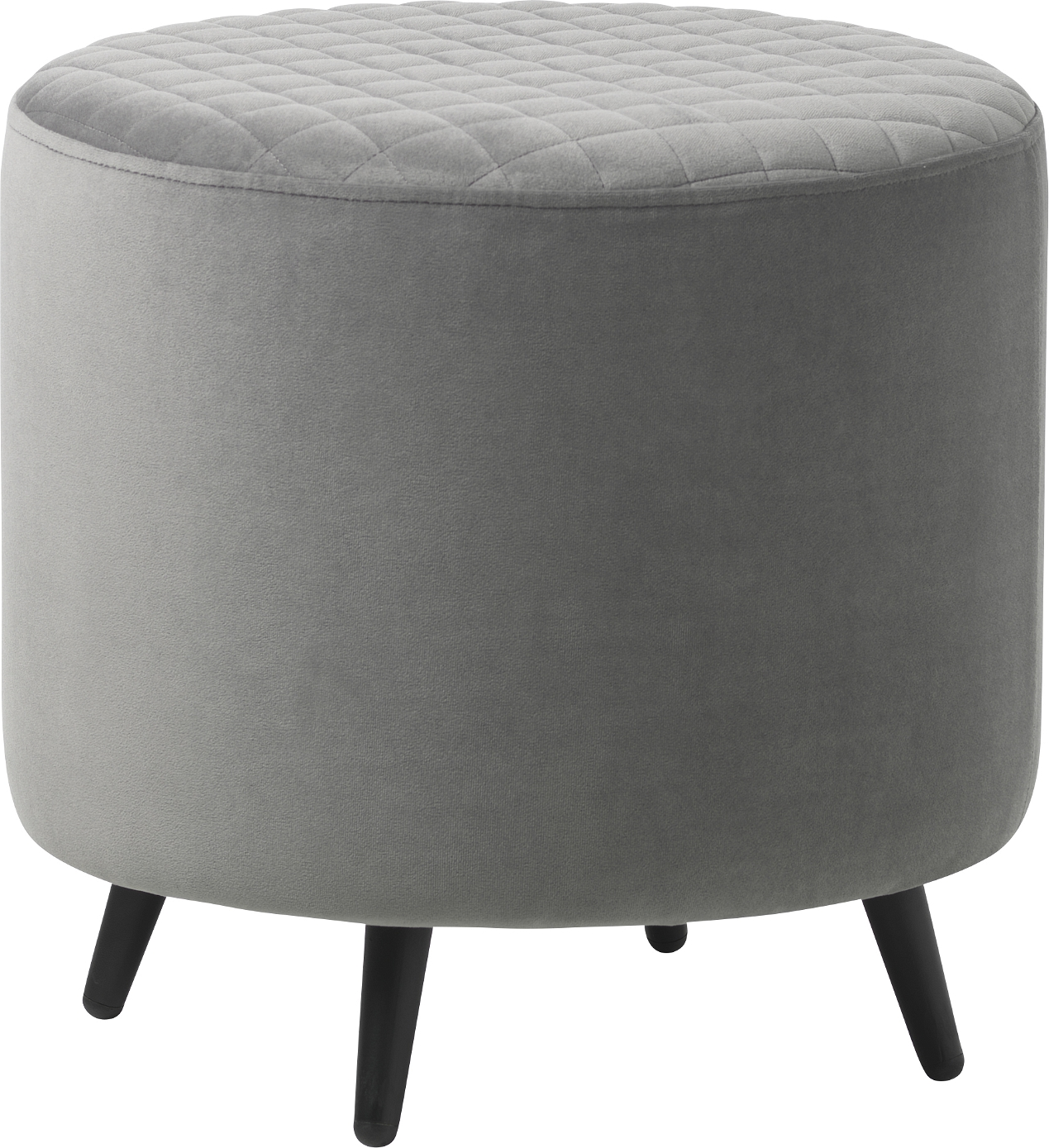 Nordique Design Ottowa Fodskammel   Grå Fløjl H45xb45xd45 Cm