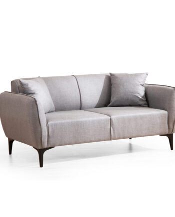 Nordvärk Belissimo   Pers  Sofa Grå Polyester Stof Og Sort Plast