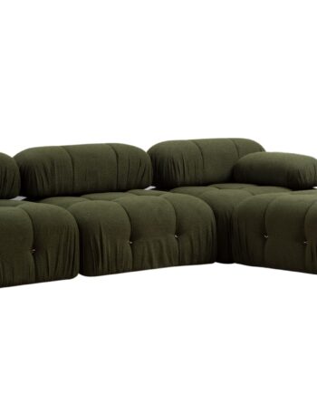 Nordvärk Bubble L1-o1-1r-puf Hjørnesofa Grøn Polyester Og Mat Sort Plast